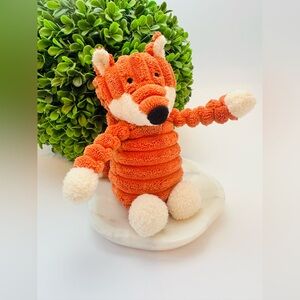 Jellycat Cordy Roy Orange Fox Jitters Stuffed Animal w/pull string gently used